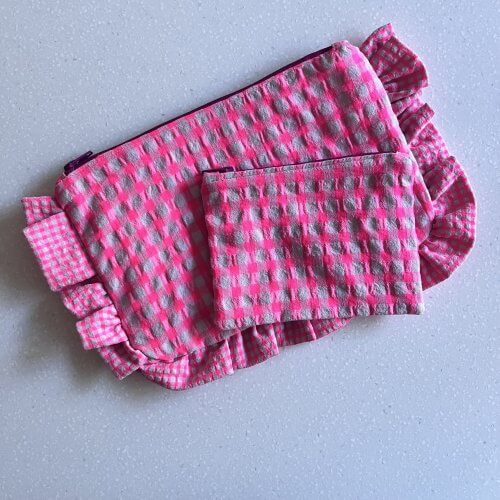 Lot de 2 Pochettes fluo roses