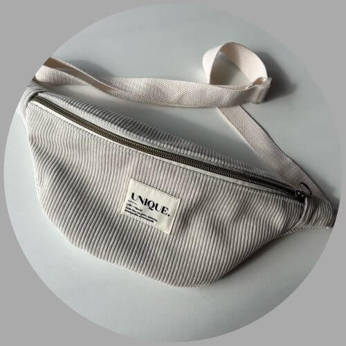 Banane velours beige gris